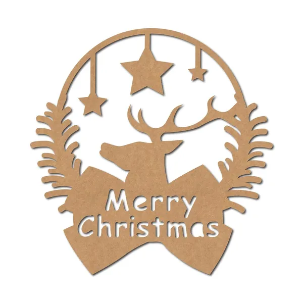 Beige_Christmas_Wreath_Cutout_Mdf_Ornament_Extra_Large_Wooden_Hanging_Decoration_Diy_And_Craft