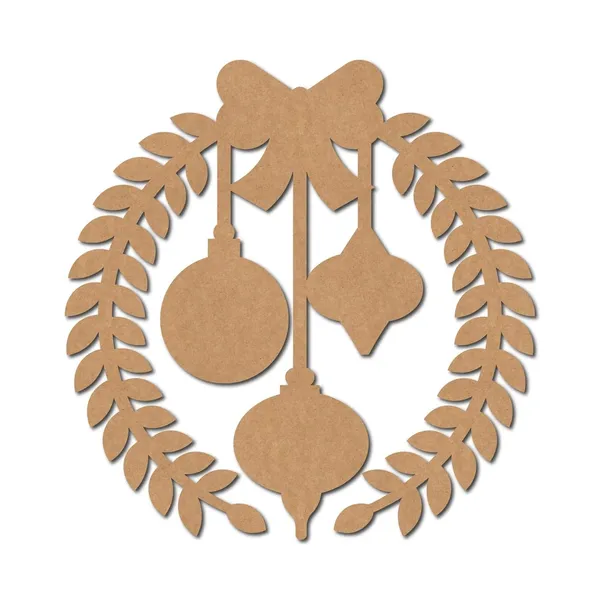 Beige_Christmas_Wreath_Cutout_Mdf_Ornaments_Wooden_Hanging_Decorations_Diy_And_Craft