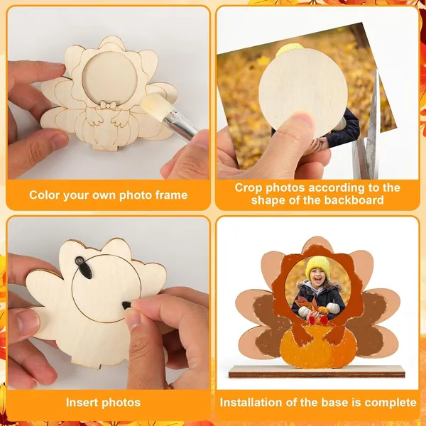 Beige_Diy_Fall_Turkey_Wooden_Picture_Frame_Crafts_Kids