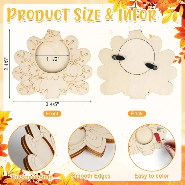 Beige_Diy_Fall_Turkey_Wooden_Picture_Frame_Crafts_Kids