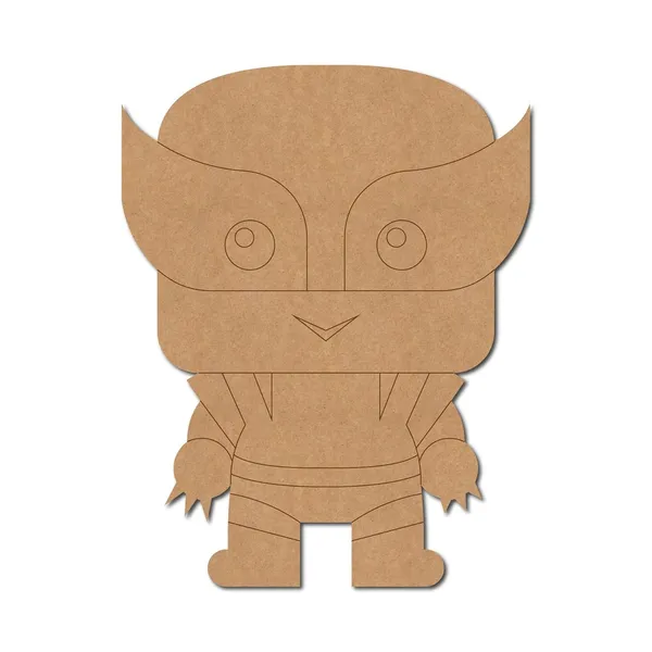 Beige_Wolverine_Cartoon_Pre_Marked_Mdf_Cutouts_Kids