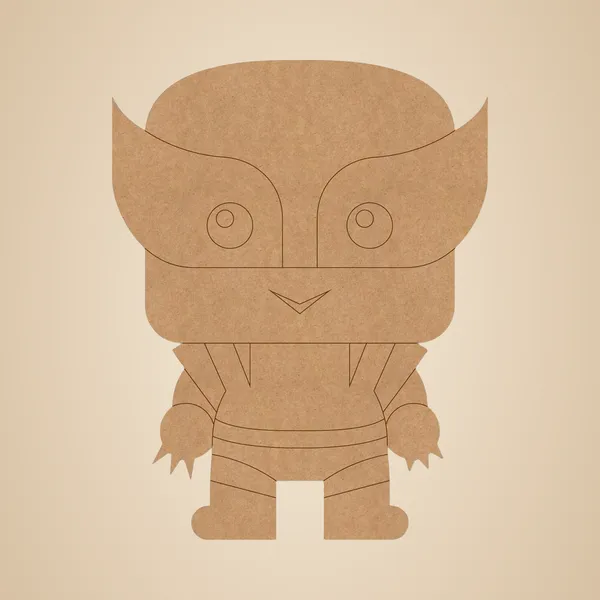 Beige_Wolverine_Cartoon_Pre_Marked_Mdf_Cutouts_Kids