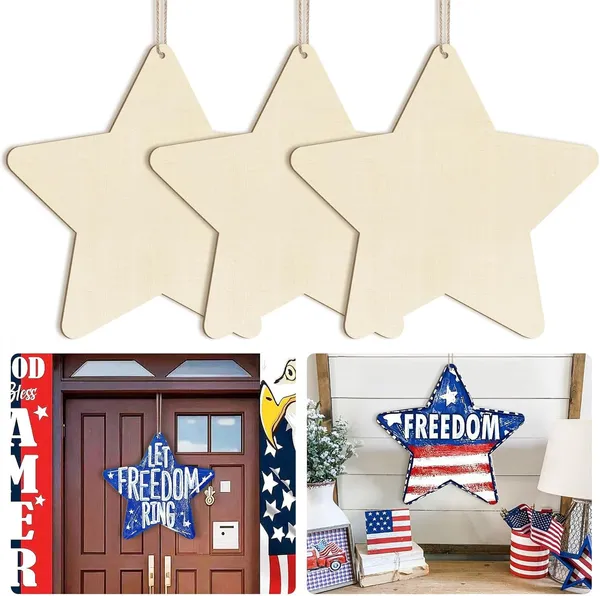 Beige_Wooden_Star_Ornaments_To_Paint_Unfinished_Diy_Patriotic_Door_Signs_Diy_And_Craft