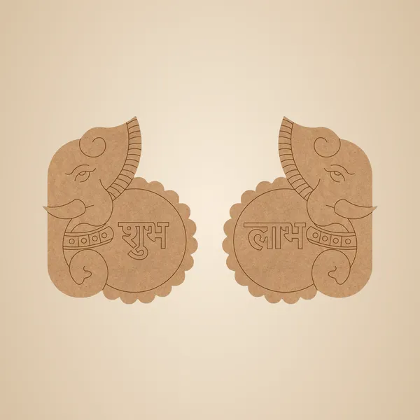 Beige_Ganesha_Shubh_Labh_Mdf_Base_Diy_And_Craft