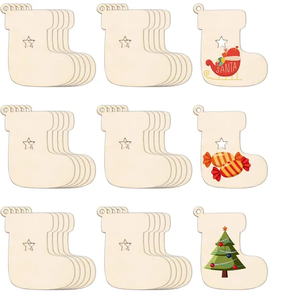 Beige_Wooden_Christmas_Ornaments_Wood_Slice_Sock_Decor_Diy_And_Craft