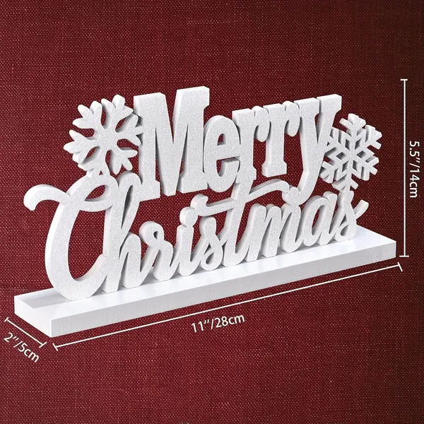White_Merry_Christmas_Table_Centerpiece_X_X_Cm_Home_Decor