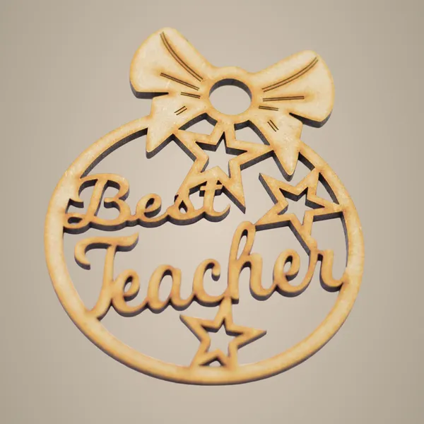 Beige_Best_Teacher_Wood_Plaque_Home_Decor