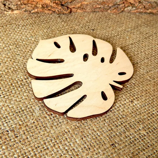 Beige_Wooden_Monstera_Leaf_Coasters_Tropical_Drink_Coasters_Diy_And_Craft