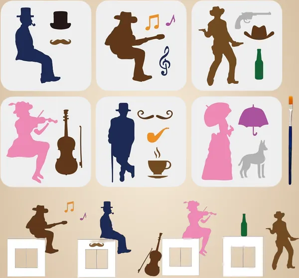 White_Cowboy_Lady_Stencils_Diy_And_Craft