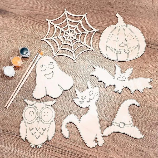 Beige_Diy_Halloween_Wooden_Kits_Kids