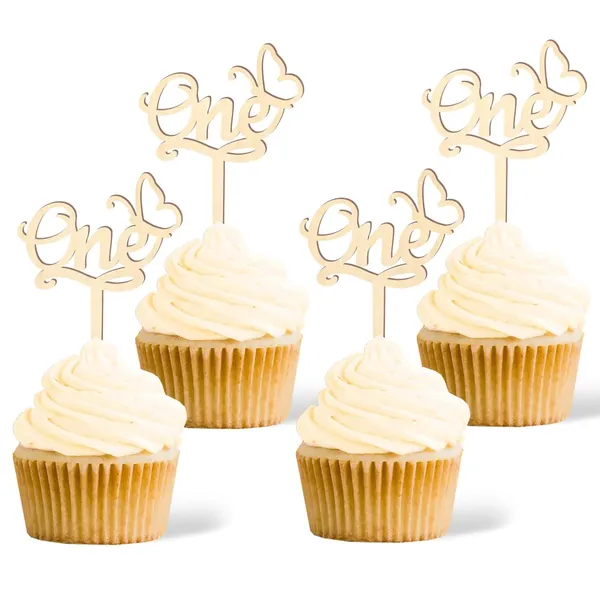 Beige_Wooden_Butterfly_First_Birthday_Cake_Toppers_Cupcake_Toppers_Baby