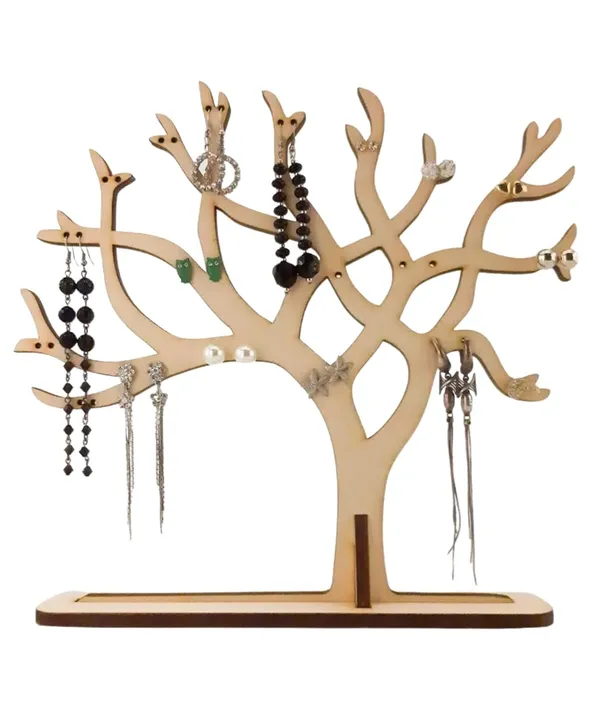 Beige_Earring_Tree_Holder_Wood_For_General