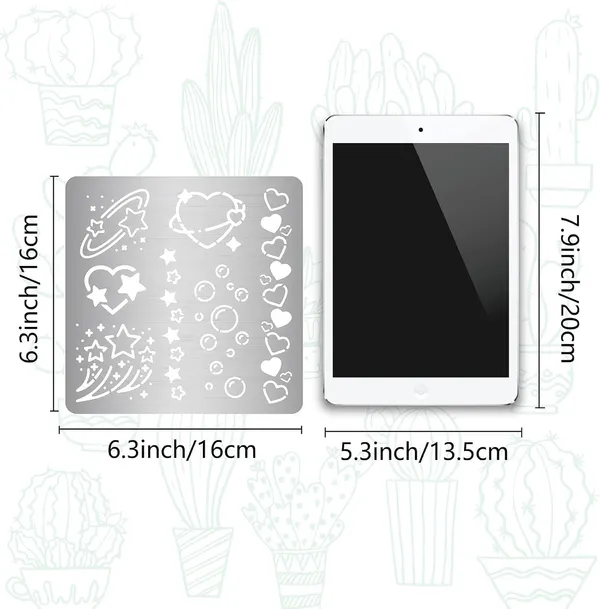 White_Heart_Metal_Stencil_Stainless_Steel_Love_Star_Bubble_Template_General