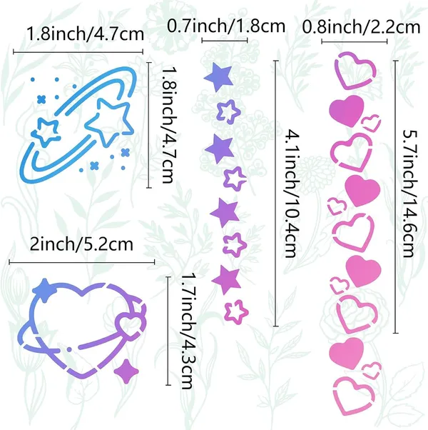 White_Heart_Metal_Stencil_Stainless_Steel_Love_Star_Bubble_Template_General
