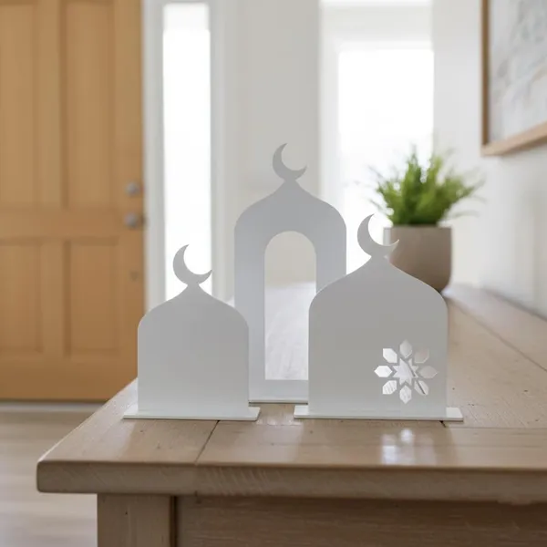 White_White_Acrylic_Ramadan_Kareem_Islamic_Table_Decor_Mosque_Ornament_Eid_Mubarak_Centerpiece_Festival