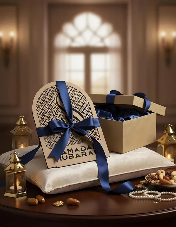 Beige_Ramadan_Mubarak_Table_Decor_Islamic_Calligraphy_Wooden_Arch_Design_Home_Decor