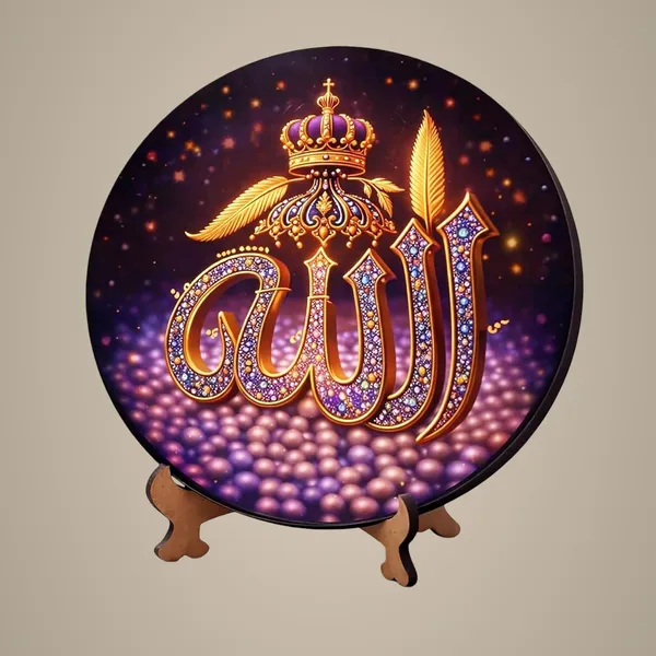Beige_Round_Allah_Islamic_Wall_Hanging_Table_Top_Decor_Home_Decor