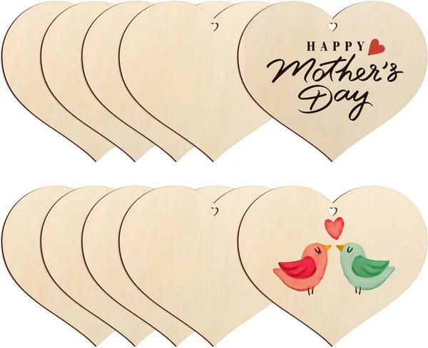 Beige_Wooden_Mothers_Day_Heart_Hanging_Diy_And_Craft