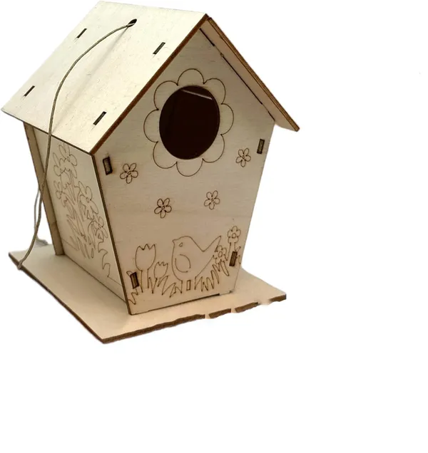 Beige_Unfinished_Mdf_Bird_House_Kids