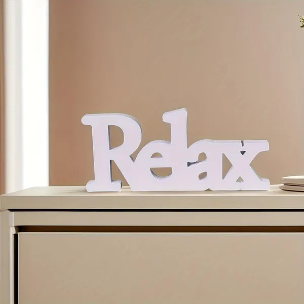 White_Relax_Wall_Decor_Sign_Home_Decor