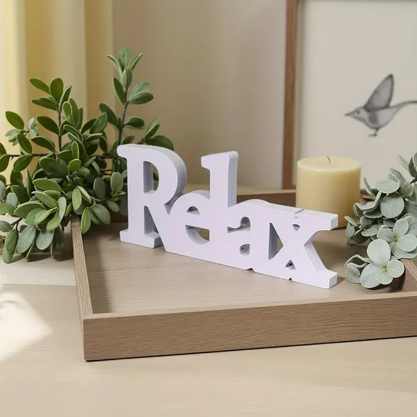 White_Relax_Wall_Decor_Sign_Home_Decor
