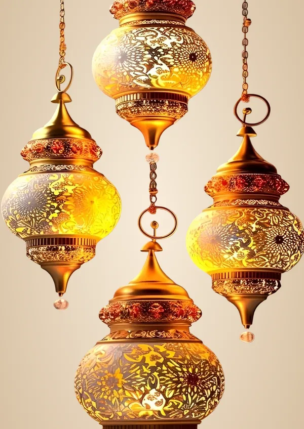 Multicolour_Ramadan_Mubarak_Hanging_Wall_Art_Glossy_Aluminum_Metal_Print_Home_Decor