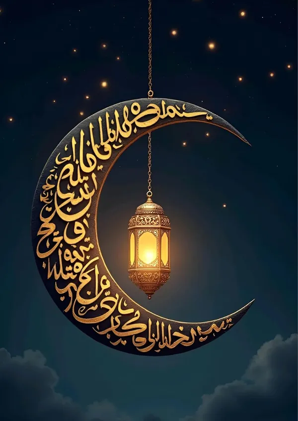 Multicolour_Eid_Mubarak_Moon_Islamic_Metal_Wall_Art_Glossy_Aluminum_Photo_Print_Home_Decor