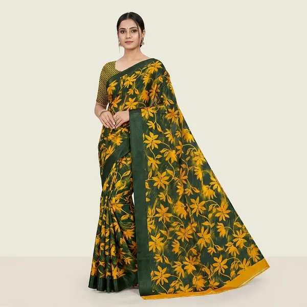 Tarki_Silk_Saree_With_Beautifull_Print