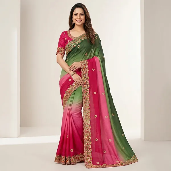 Premium_Dual_Shade_Ombre_Star_Georgette_Saree_With_Heavy_Floral_Embroidery_And_Scalloped_Designer_Border