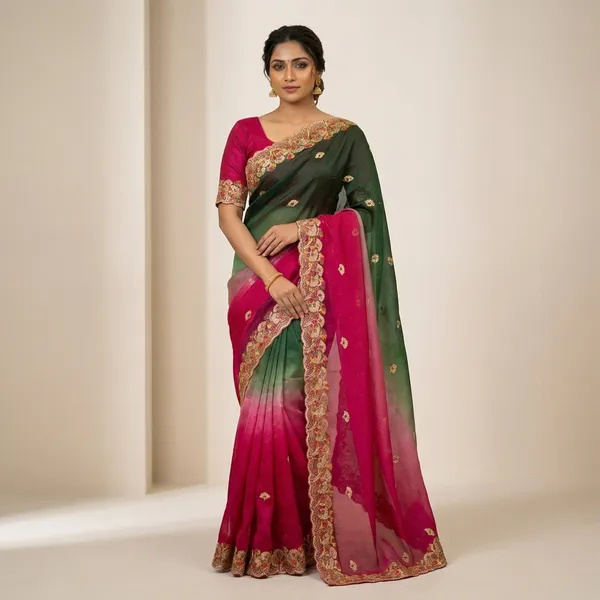 Premium_Dual_Shade_Ombre_Star_Georgette_Saree_With_Heavy_Floral_Embroidery_And_Scalloped_Designer_Border