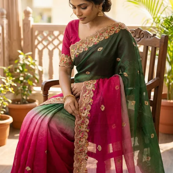 Premium_Dual_Shade_Ombre_Star_Georgette_Saree_With_Heavy_Floral_Embroidery_And_Scalloped_Designer_Border