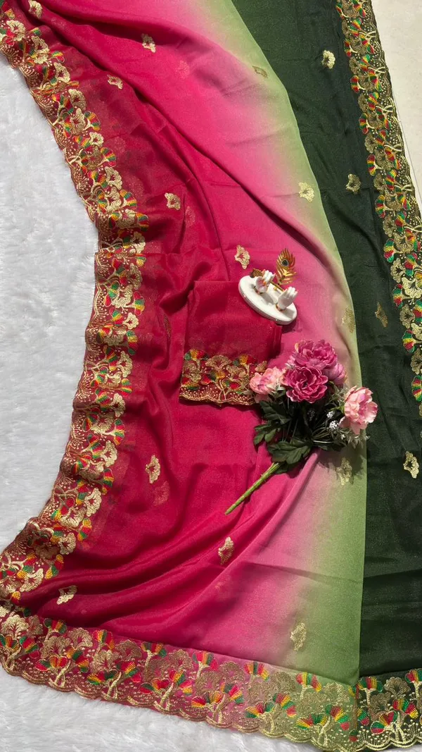 Premium_Dual_Shade_Ombre_Star_Georgette_Saree_With_Heavy_Floral_Embroidery_And_Scalloped_Designer_Border