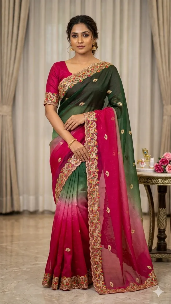 Premium_Dual_Shade_Ombre_Star_Georgette_Saree_With_Heavy_Floral_Embroidery_And_Scalloped_Designer_Border
