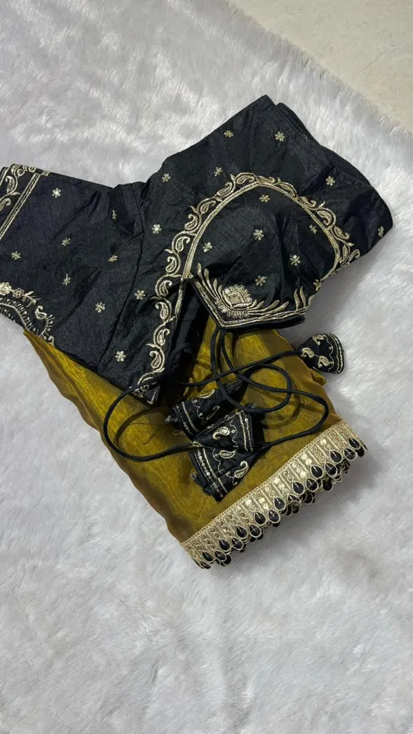Premium_Mustard_Fancy_Silk_Saree_with_Heavy_Embroidered_Stitched_Black_Blouse_–_Ready_to_Wear