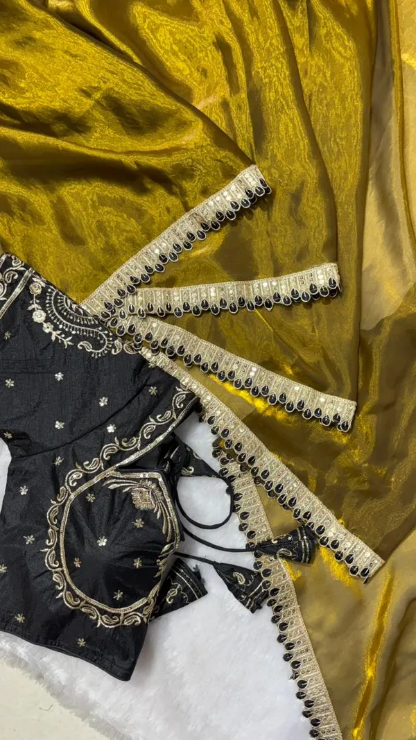 Premium_Mustard_Fancy_Silk_Saree_with_Heavy_Embroidered_Stitched_Black_Blouse_–_Ready_to_Wear