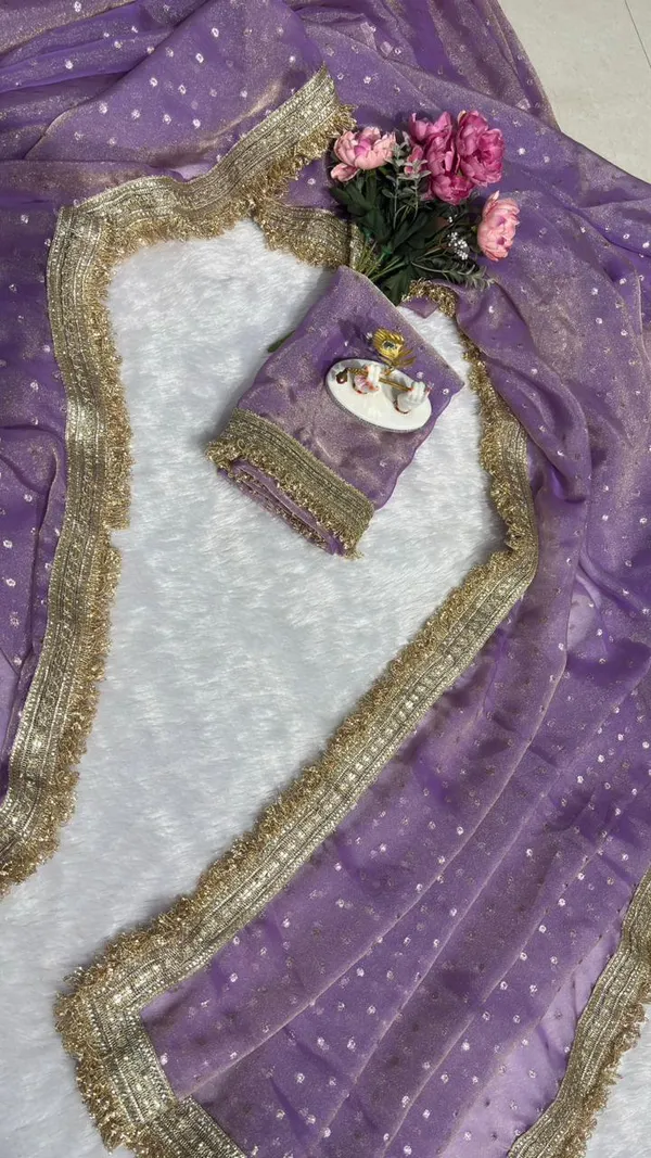 Premium_Nc_Moss_Saree_With_Heavy_Designer_Embroidery_Lace_Border_And_Blouse_Piece