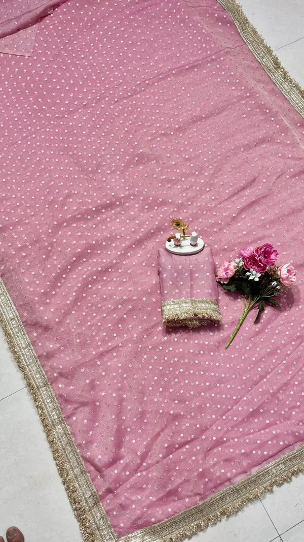 Premium_Nc_Moss_Saree_With_Heavy_Designer_Embroidery_Lace_Border_And_Blouse_Piece