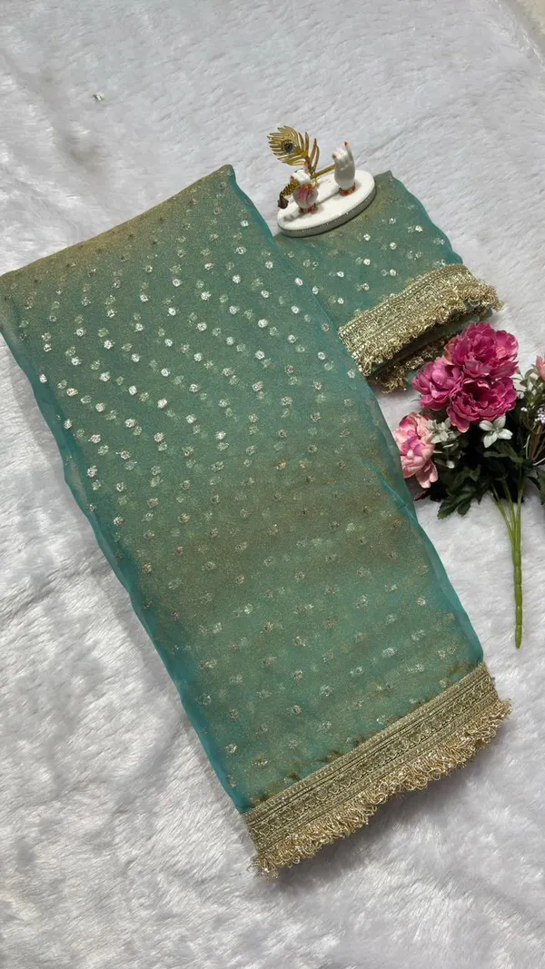 Premium_Nc_Moss_Saree_With_Heavy_Designer_Embroidery_Lace_Border_And_Blouse_Piece