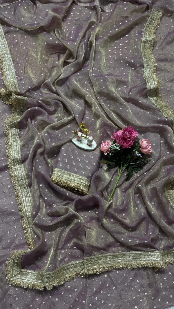 Premium_Nc_Moss_Saree_With_Heavy_Designer_Embroidery_Lace_Border_And_Blouse_Piece