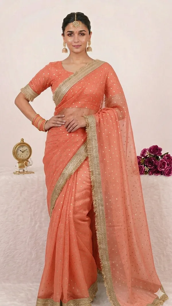 Premium_Nc_Moss_Saree_With_Heavy_Designer_Embroidery_Lace_Border_And_Blouse_Piece