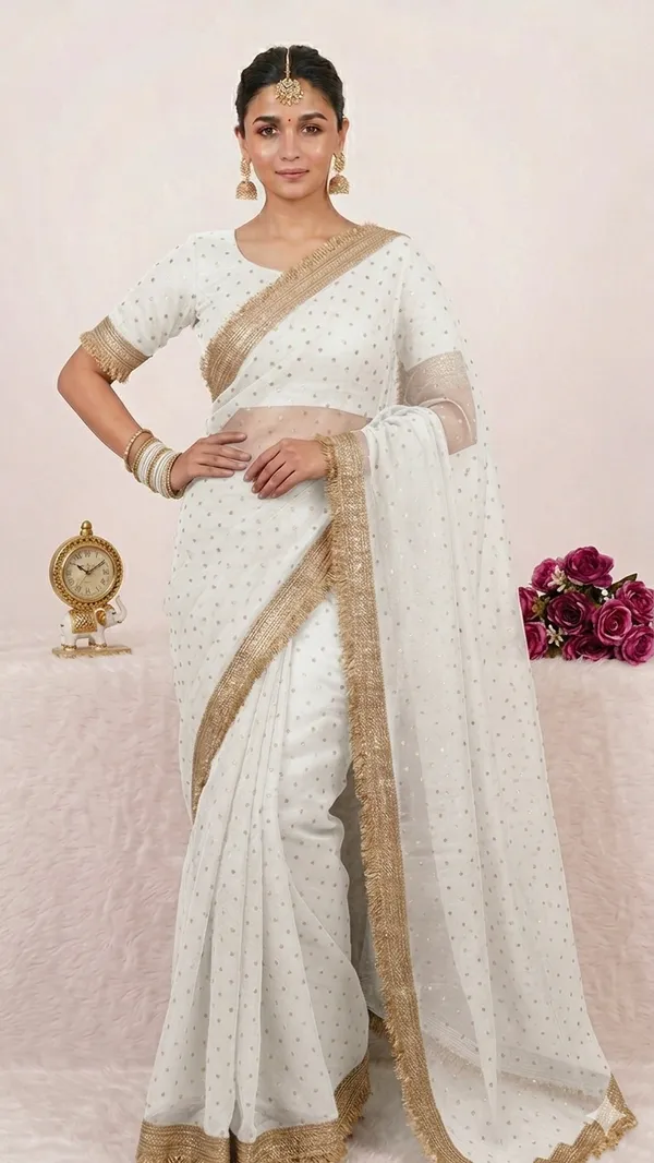 Premium_Nc_Moss_Saree_With_Heavy_Designer_Embroidery_Lace_Border_And_Blouse_Piece