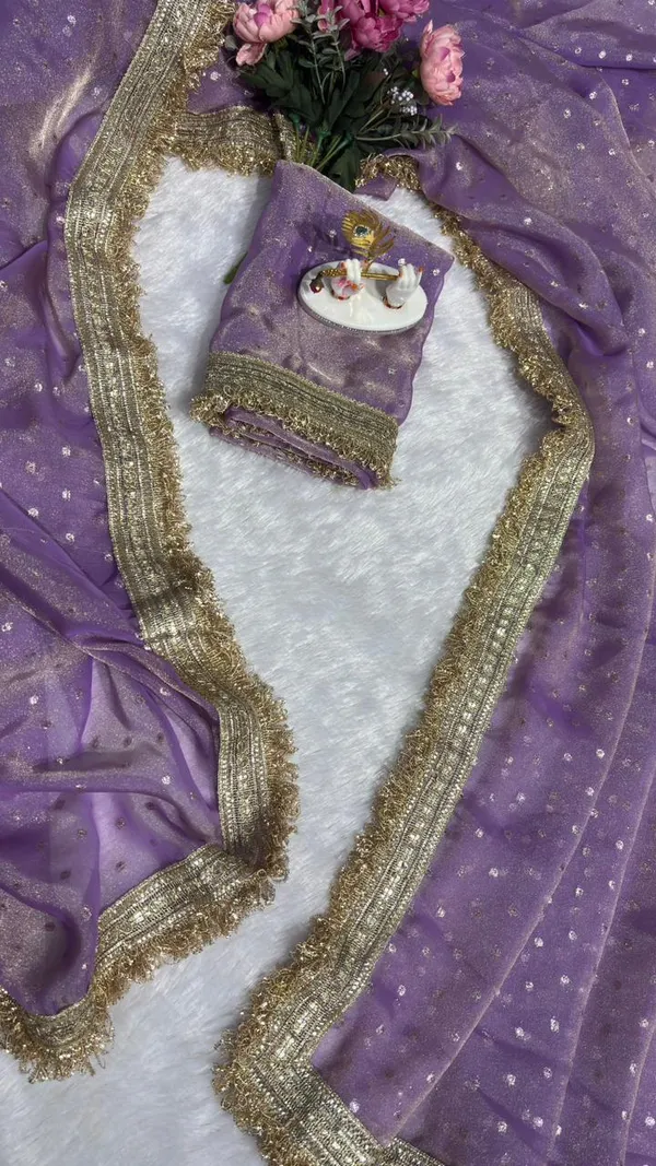 Premium_Nc_Moss_Saree_With_Heavy_Designer_Embroidery_Lace_Border_And_Blouse_Piece