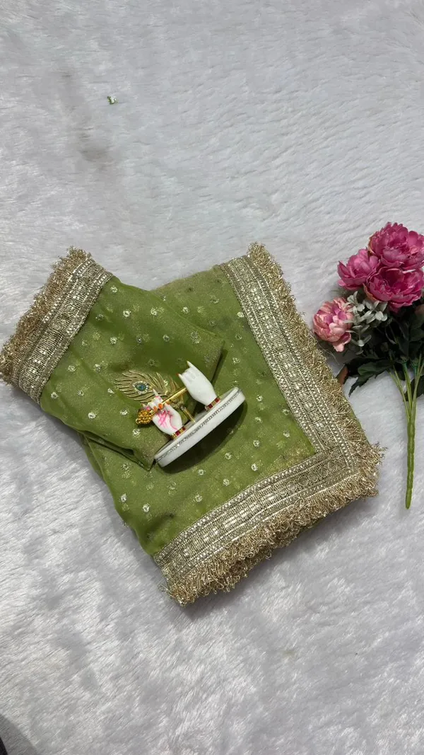 Premium_Nc_Moss_Saree_With_Heavy_Designer_Embroidery_Lace_Border_And_Blouse_Piece
