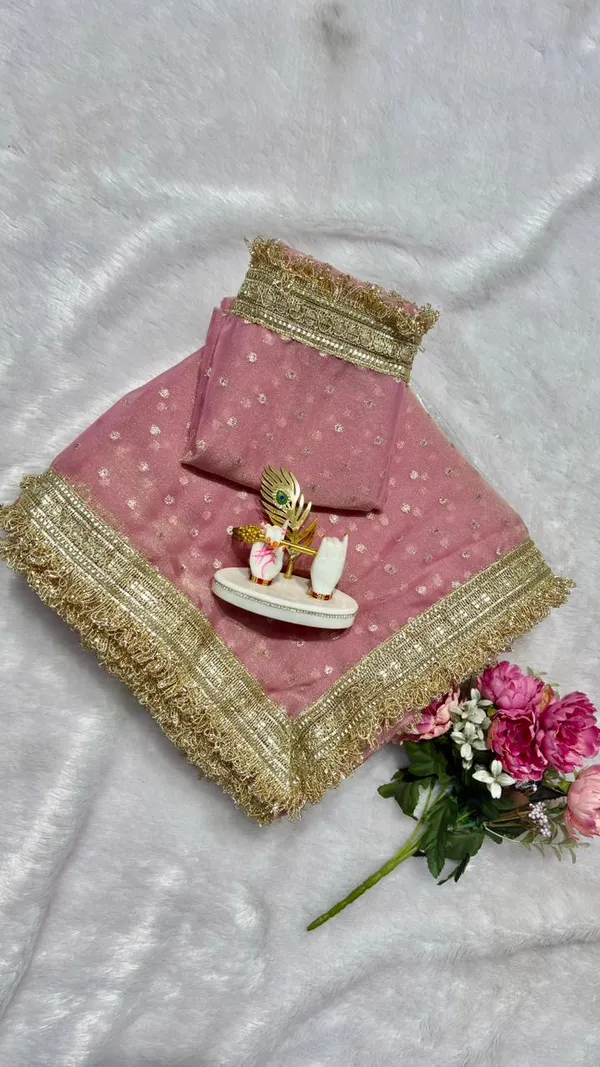 Premium_Nc_Moss_Saree_With_Heavy_Designer_Embroidery_Lace_Border_And_Blouse_Piece