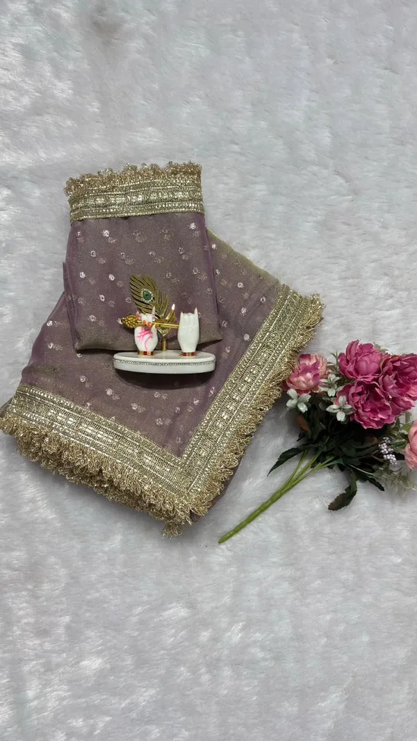 Premium_Nc_Moss_Saree_With_Heavy_Designer_Embroidery_Lace_Border_And_Blouse_Piece