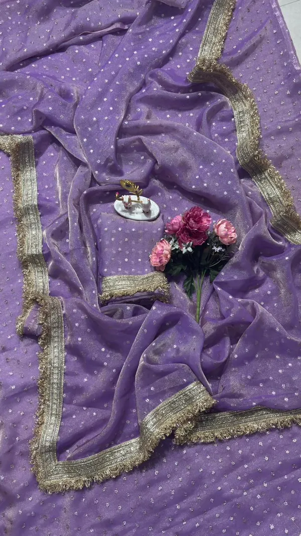 Premium_Nc_Moss_Saree_With_Heavy_Designer_Embroidery_Lace_Border_And_Blouse_Piece