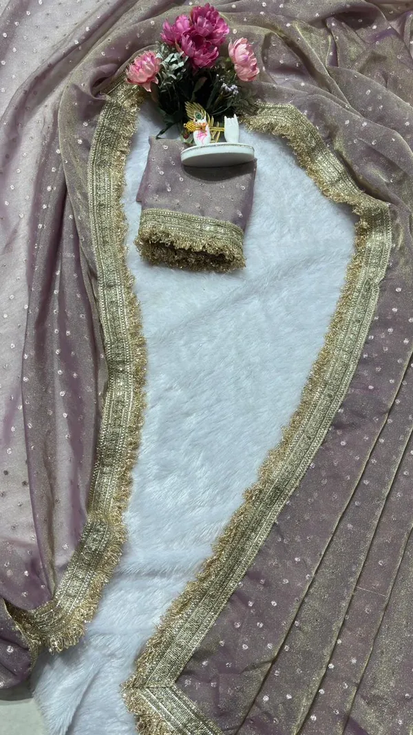 Premium_Nc_Moss_Saree_With_Heavy_Designer_Embroidery_Lace_Border_And_Blouse_Piece