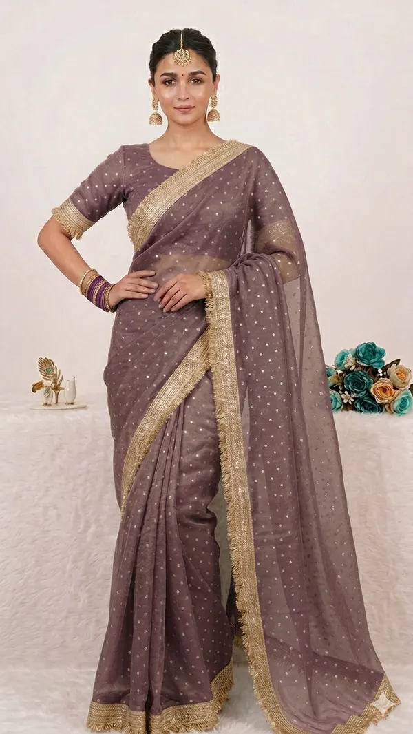 Premium_Nc_Moss_Saree_With_Heavy_Designer_Embroidery_Lace_Border_And_Blouse_Piece