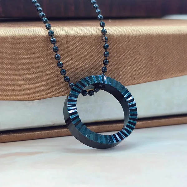 The99jewel_Black_Ring_Chain_For_Men_Boys_Black
