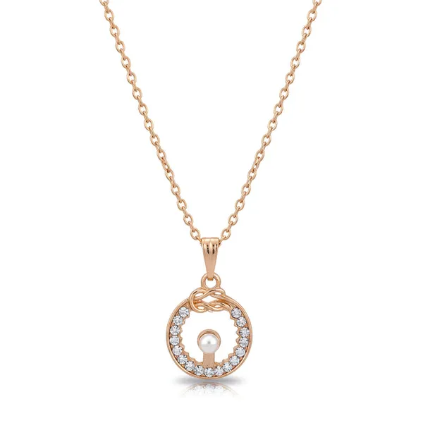 The99jewel_Graceful_Unique_Circle_Chain_Pendent_For_Casual_Wear_Rose_Gold